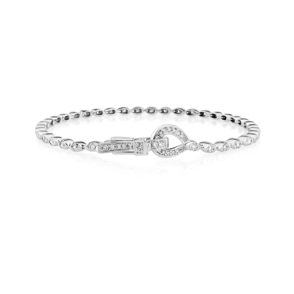 Pear clasp Diamond line Bracelet