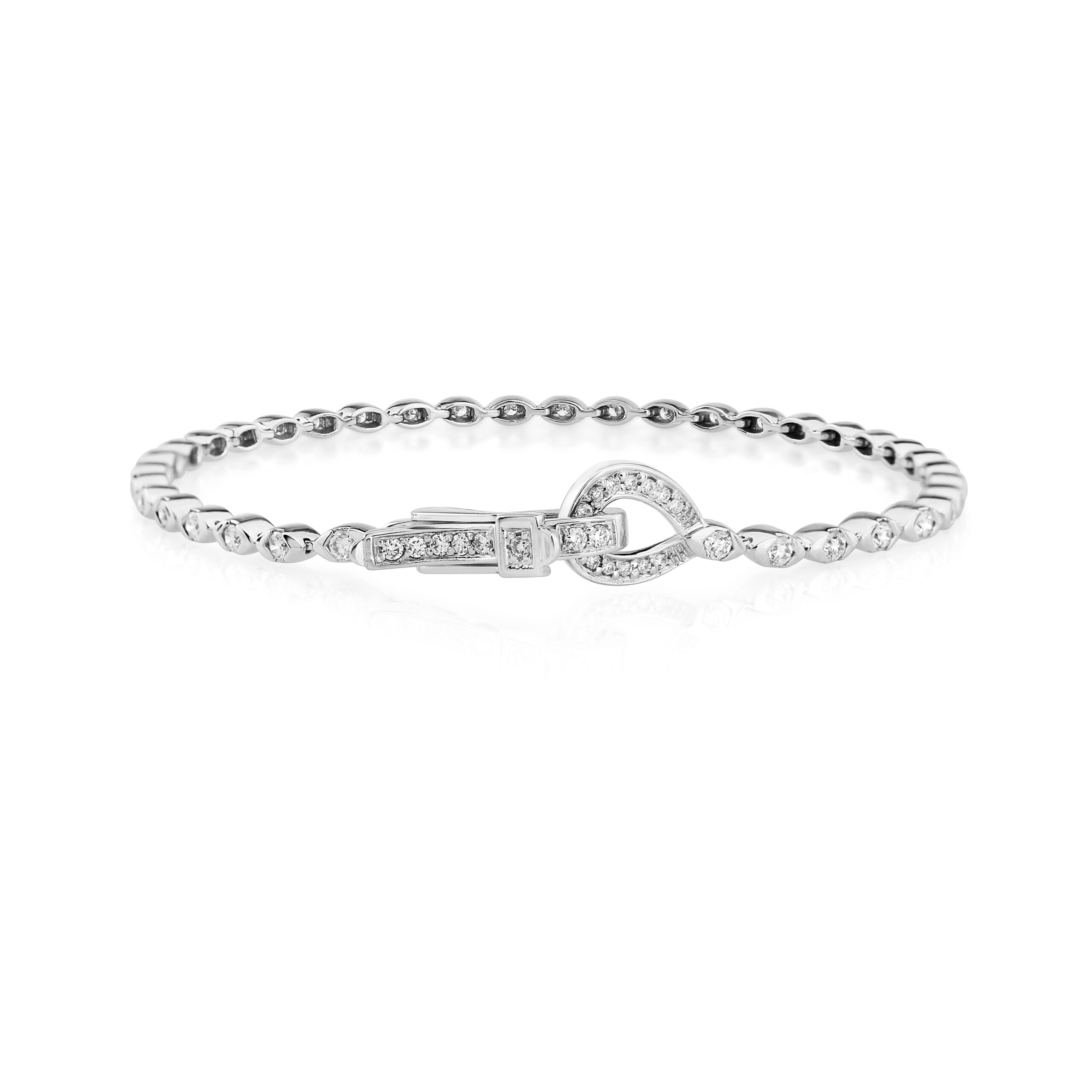 Pear clasp Diamond line Bracelet 1 Pear clasp Diamond line Bracelet
