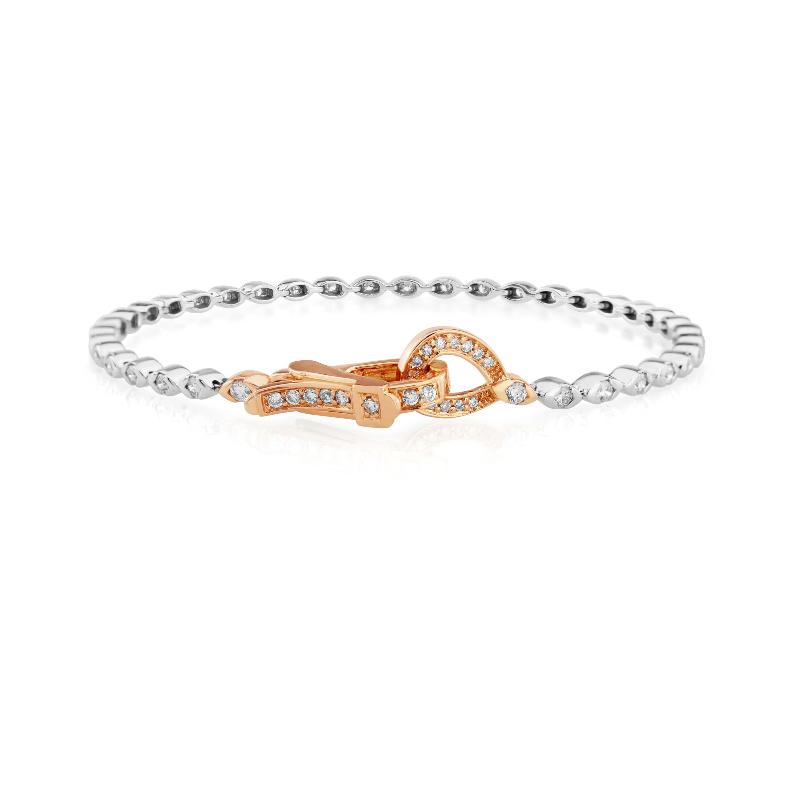 Pear clasp Diamond line Bracelet 2 Pear clasp Diamond line Bracelet - Image 2