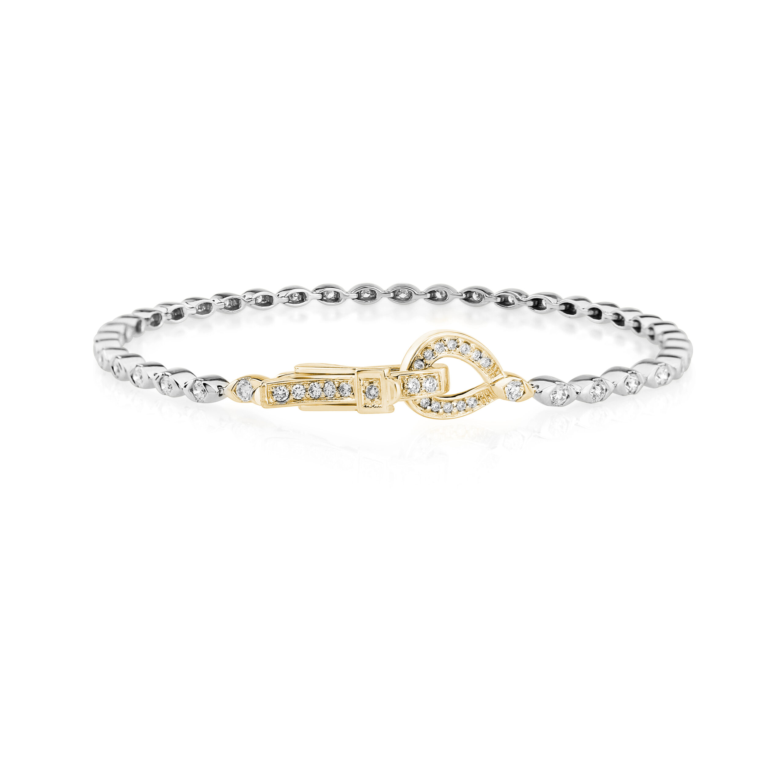 Pear clasp Diamond line Bracelet 4 Pear clasp Diamond line Bracelet - Image 4