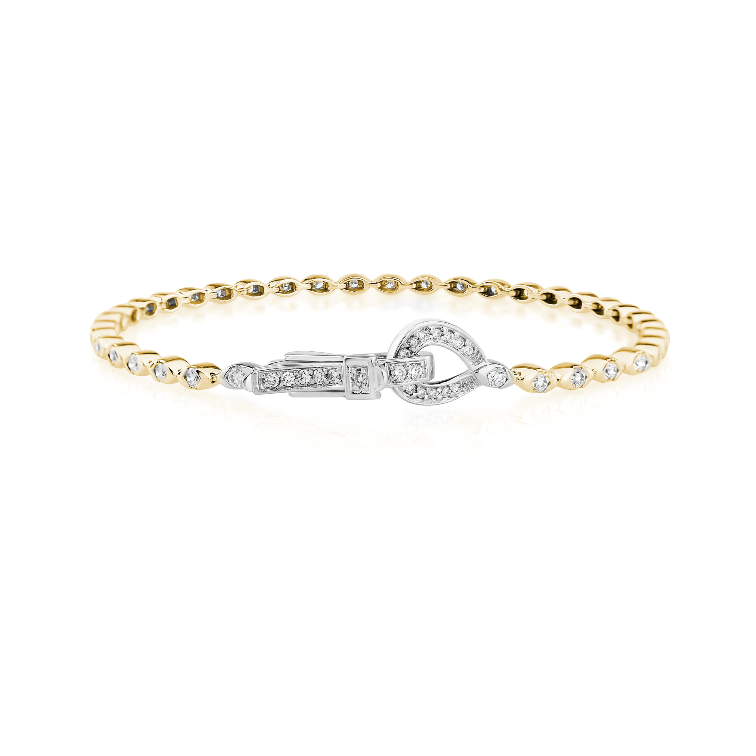 Pear clasp Diamond line Bracelet 3 Pear clasp Diamond line Bracelet - Image 3