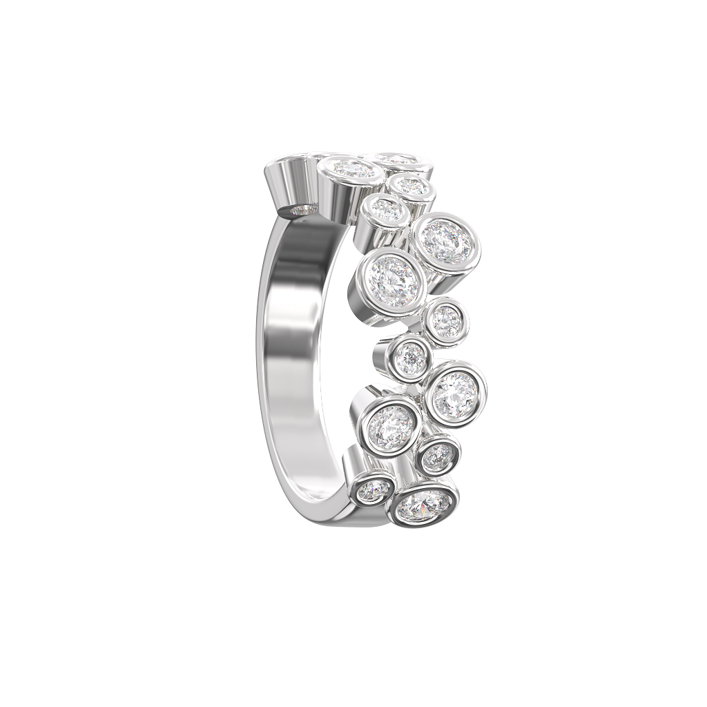 Droplet Diamond Ring 3 Droplet Diamond Ring - Image 3