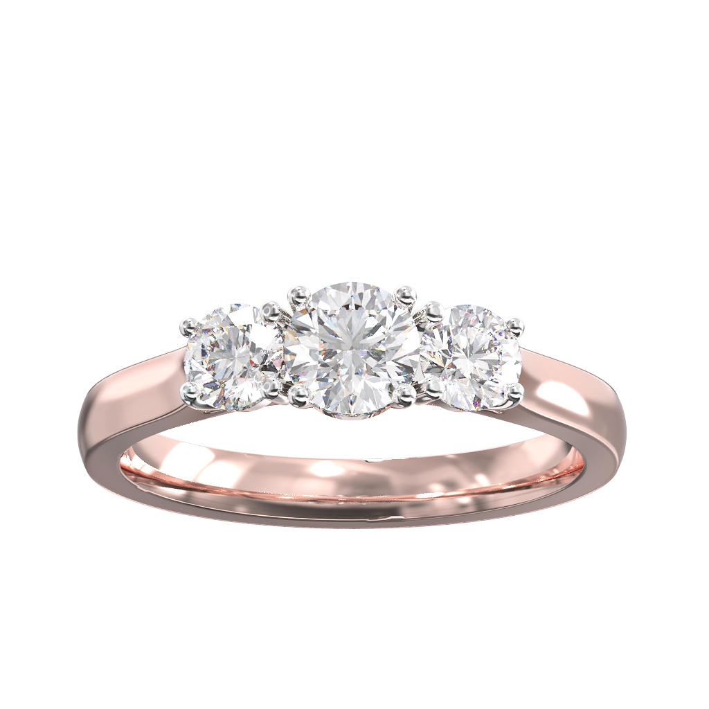 3st Classic graduated Diamond ring 1.00ct 2 3st Classic graduated Diamond ring 1.00ct - Image 2