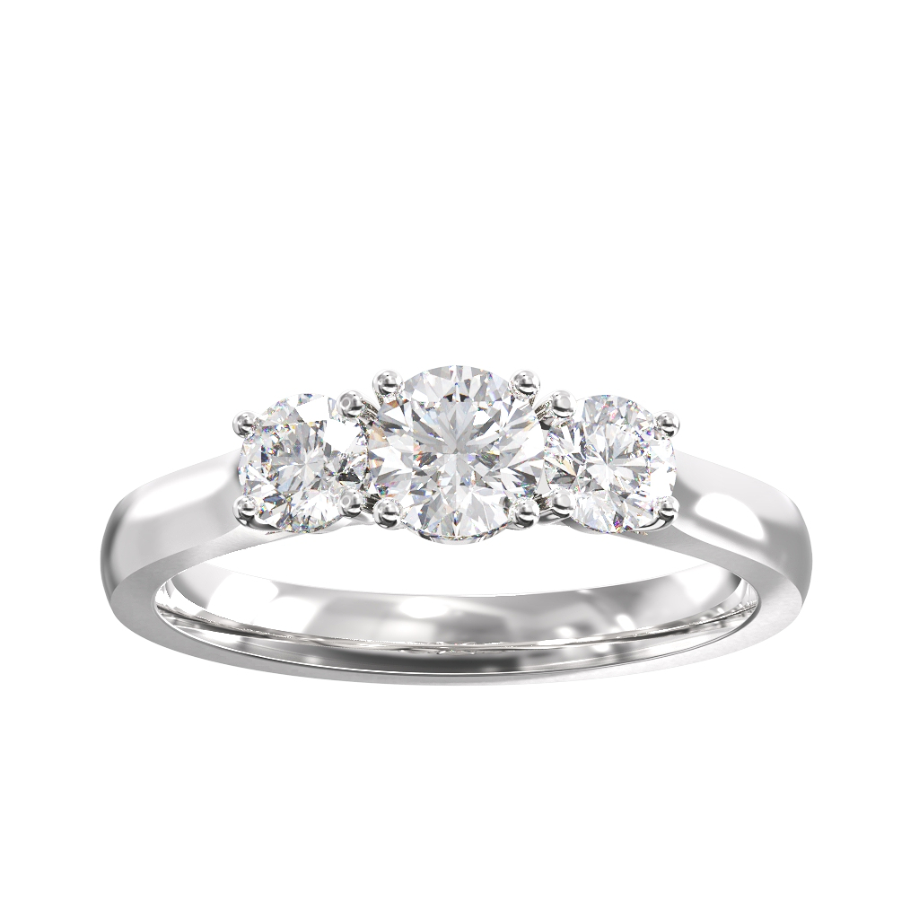 3st Classic graduated Diamond ring 1.00ct 3 3st Classic graduated Diamond ring 1.00ct - Image 3
