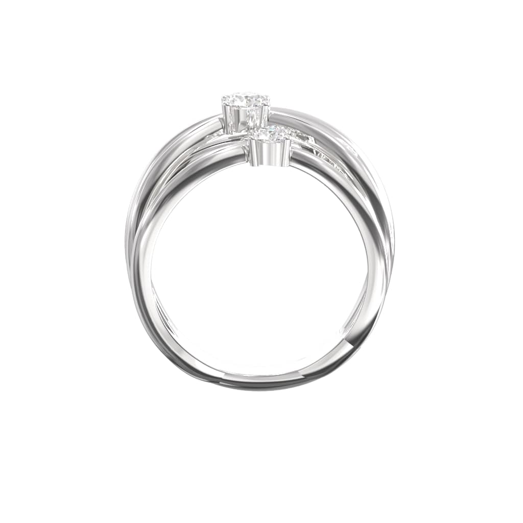 Entwined, 3st Diamond Dress Ring 10 Entwined, 3st Diamond Dress Ring - Image 10