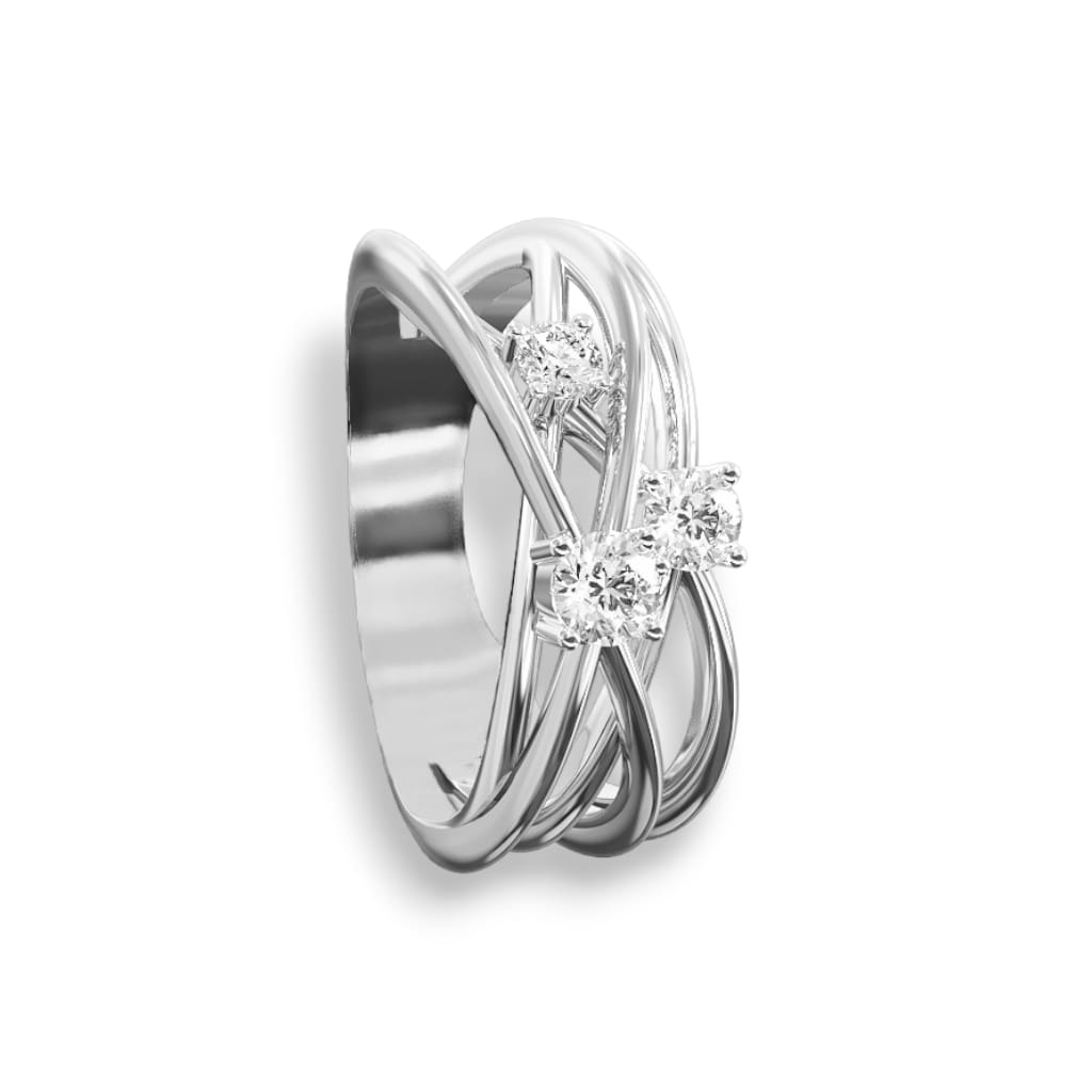 Entwined, 3st Diamond Dress Ring 11 Entwined, 3st Diamond Dress Ring - Image 11