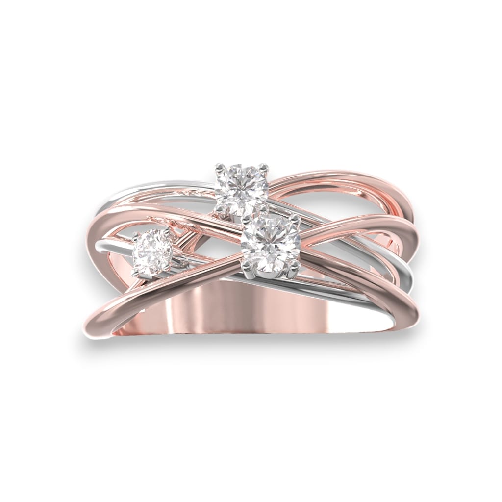 Entwined, 3st Diamond Dress Ring 7 Entwined, 3st Diamond Dress Ring - Image 7