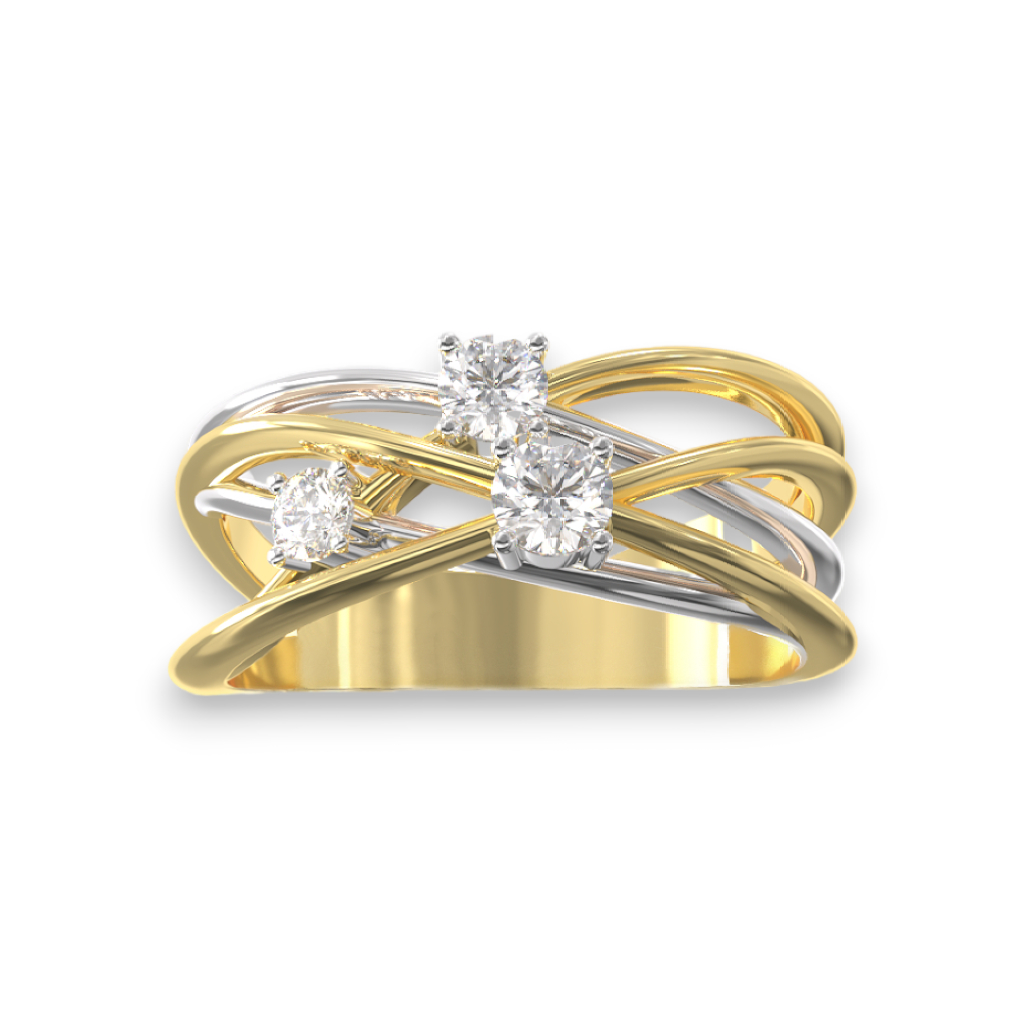Entwined, 3st Diamond Dress Ring 4 Entwined, 3st Diamond Dress Ring - Image 4