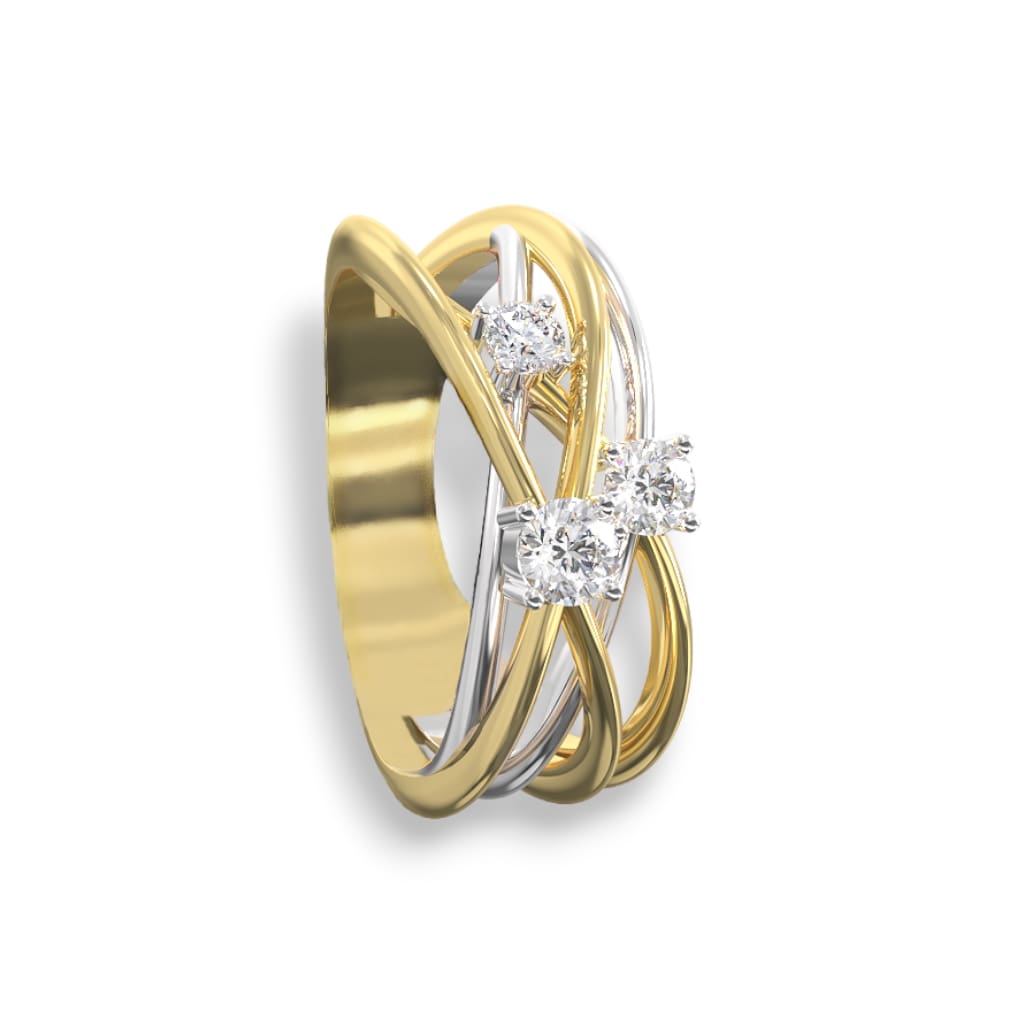 Entwined, 3st Diamond Dress Ring 6 Entwined, 3st Diamond Dress Ring - Image 6
