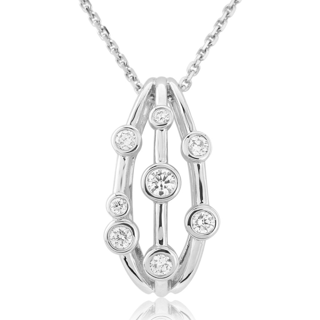Diffusion Diamond Three row Pendant - 8st