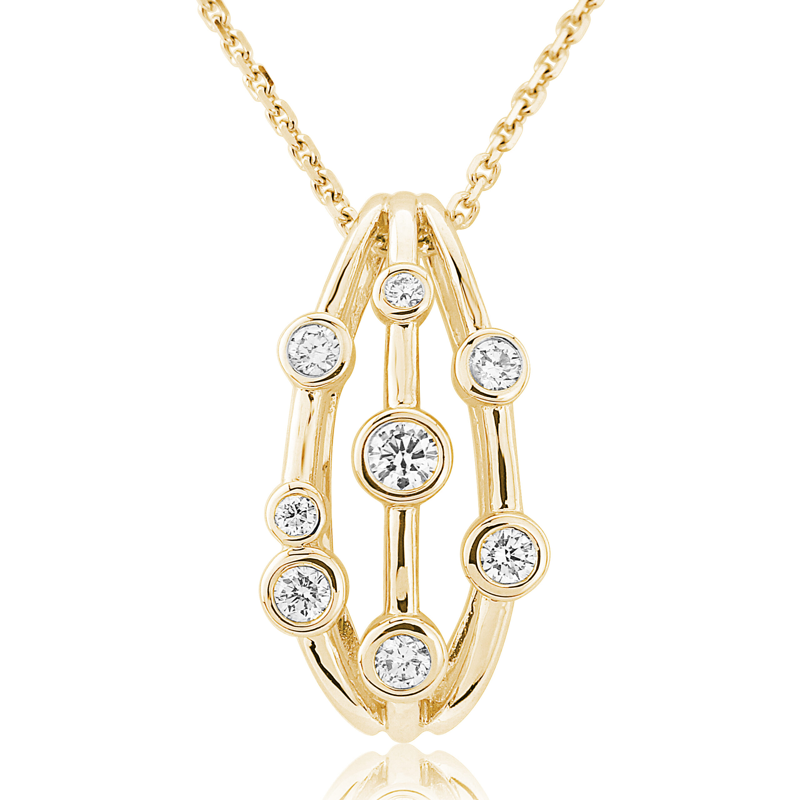 Diffusion Diamond Three row Pendant - 8st 2 Diffusion Diamond Three row Pendant - 8st - Image 2