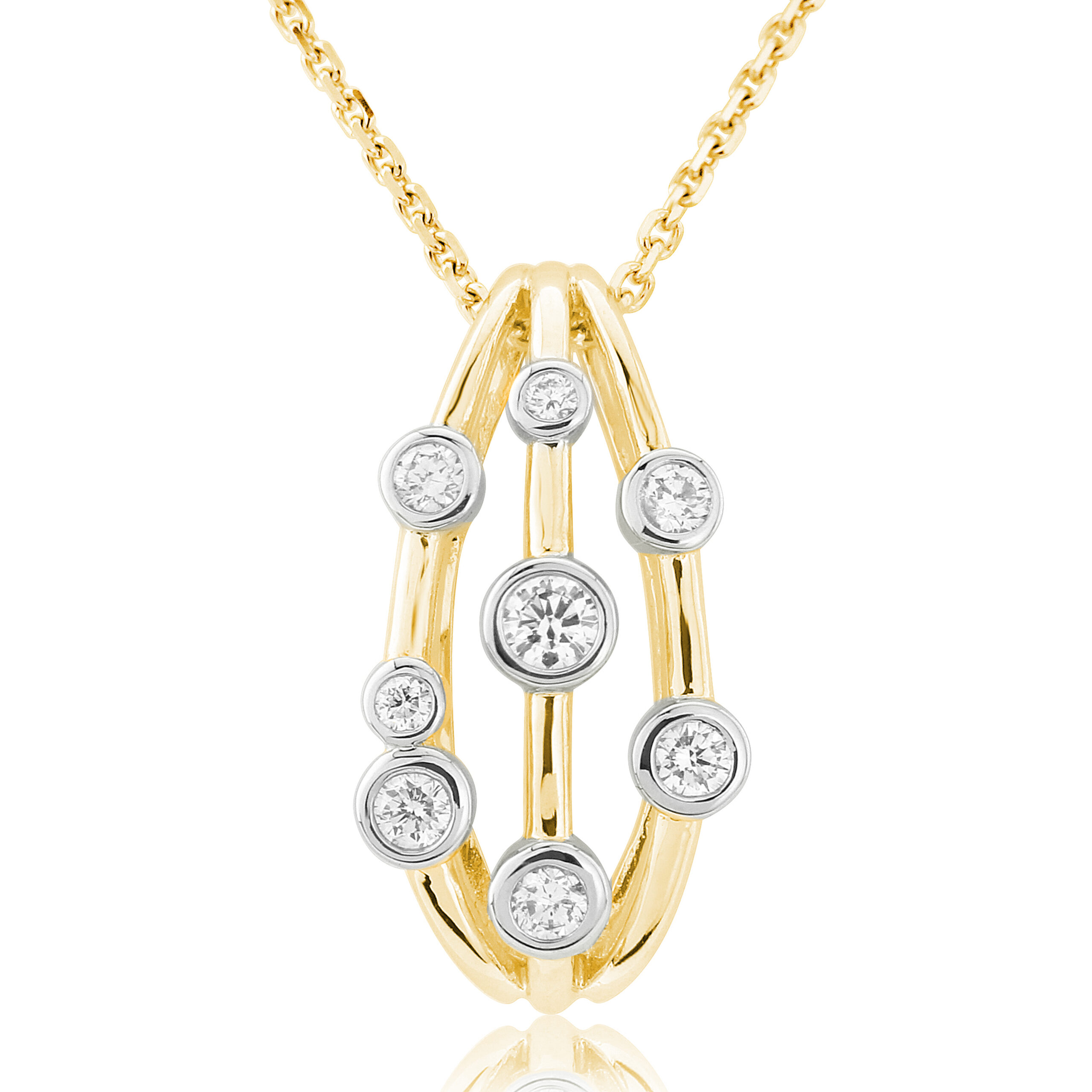 Diffusion Diamond Three row Pendant - 8st 4 Diffusion Diamond Three row Pendant - 8st - Image 4