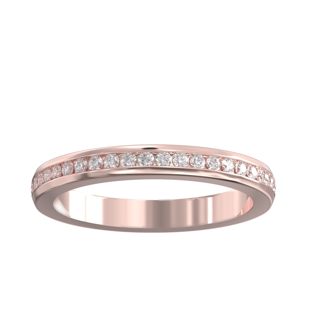 Channel Set Diamond Half Wedding/Eternity Ring 0.25ct 2 Channel Set Diamond Half Wedding/Eternity Ring 0.25ct - Image 2