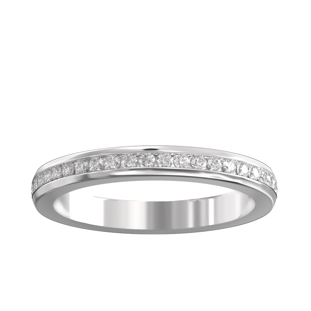 Channel Set Diamond Half Wedding/Eternity Ring 0.25ct 3 Channel Set Diamond Half Wedding/Eternity Ring 0.25ct - Image 3