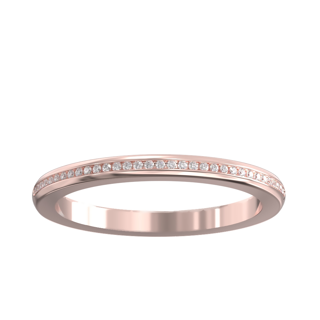 Channel Set Diamond Half Wedding/Eternity Ring 0.07ct 2 Channel Set Diamond Half Wedding/Eternity Ring 0.07ct - Image 2