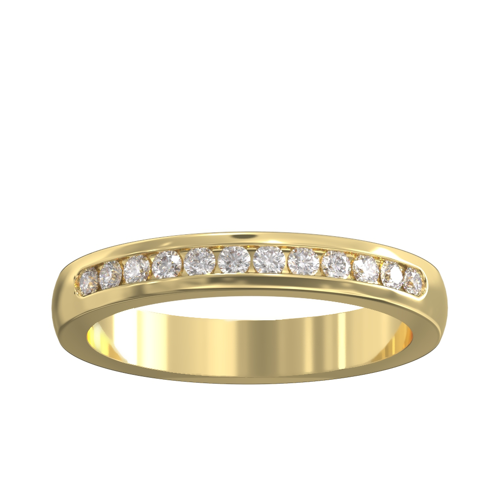 Channel Set Diamond Half Wedding/Eternity Ring 0.25ct