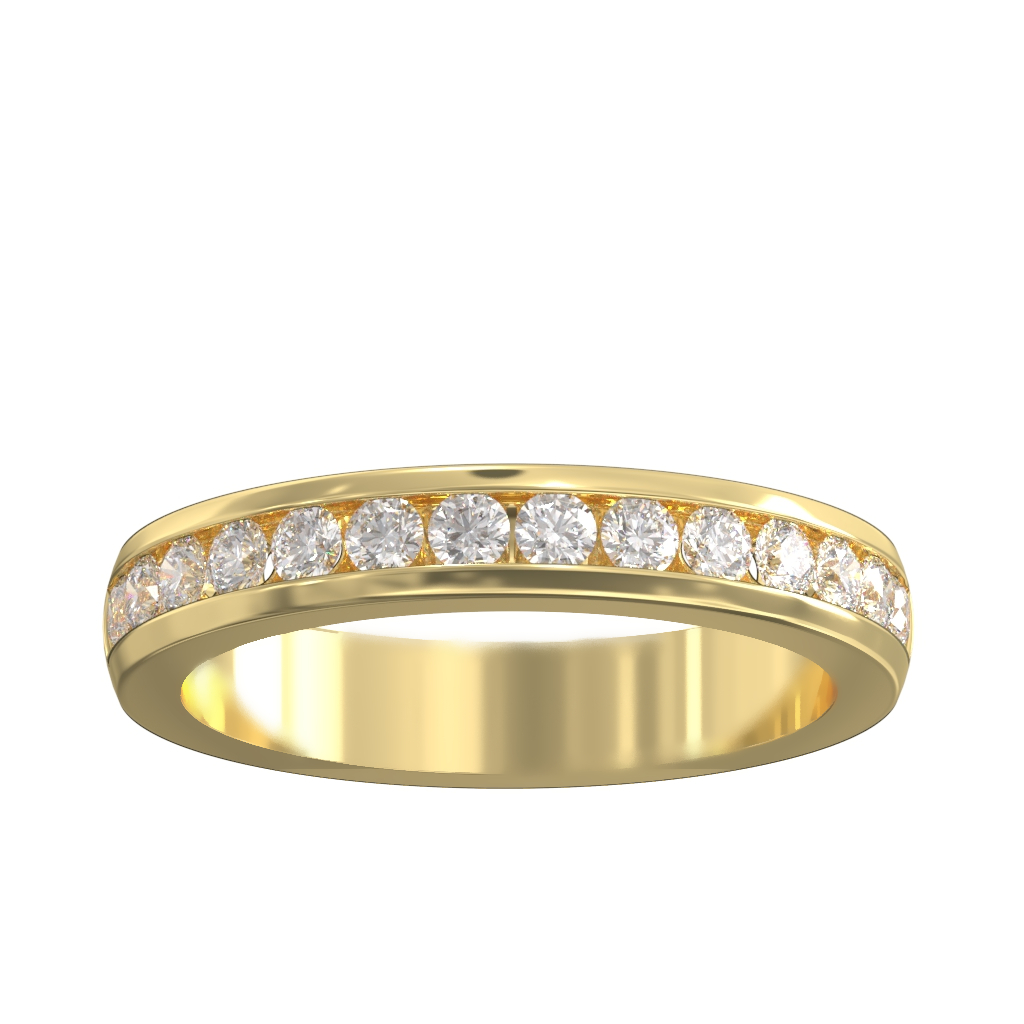 Channel Set Diamond Half Wedding/Eternity Ring 0.50ct