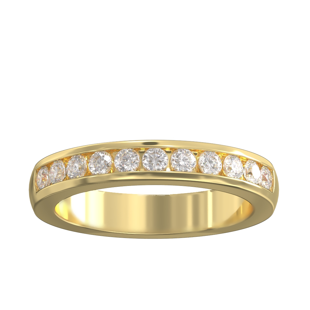 Channel Set Diamond Half Wedding/Eternity Ring 0.50ct