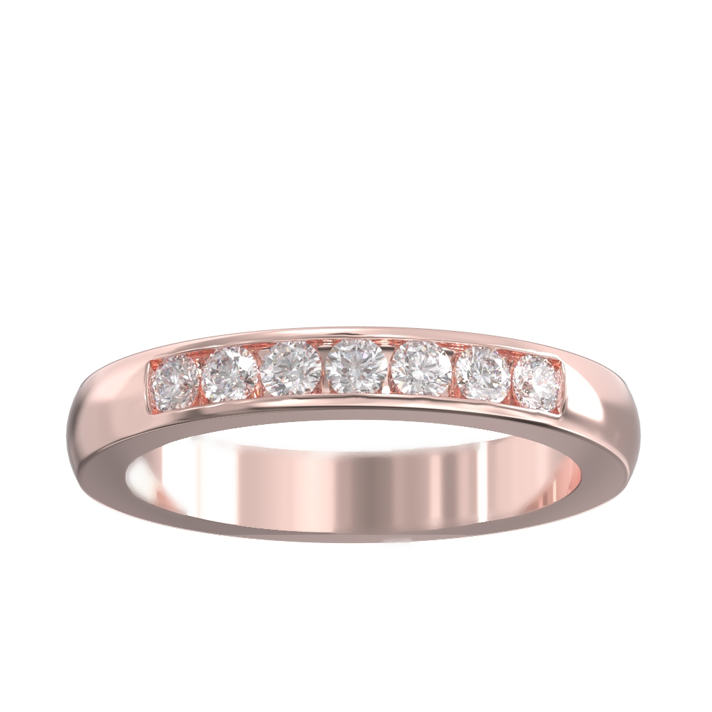 Channel Set Diamond Half Wedding/Eternity Ring 0.35ct 2 Channel Set Diamond Half Wedding/Eternity Ring 0.35ct - Image 2