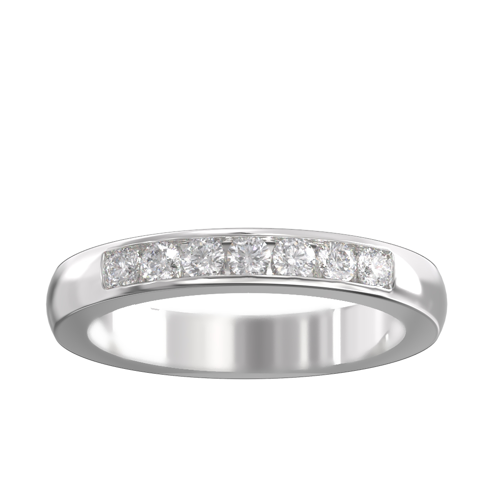 Channel Set Diamond Half Wedding/Eternity Ring 0.35ct 3 Channel Set Diamond Half Wedding/Eternity Ring 0.35ct - Image 3
