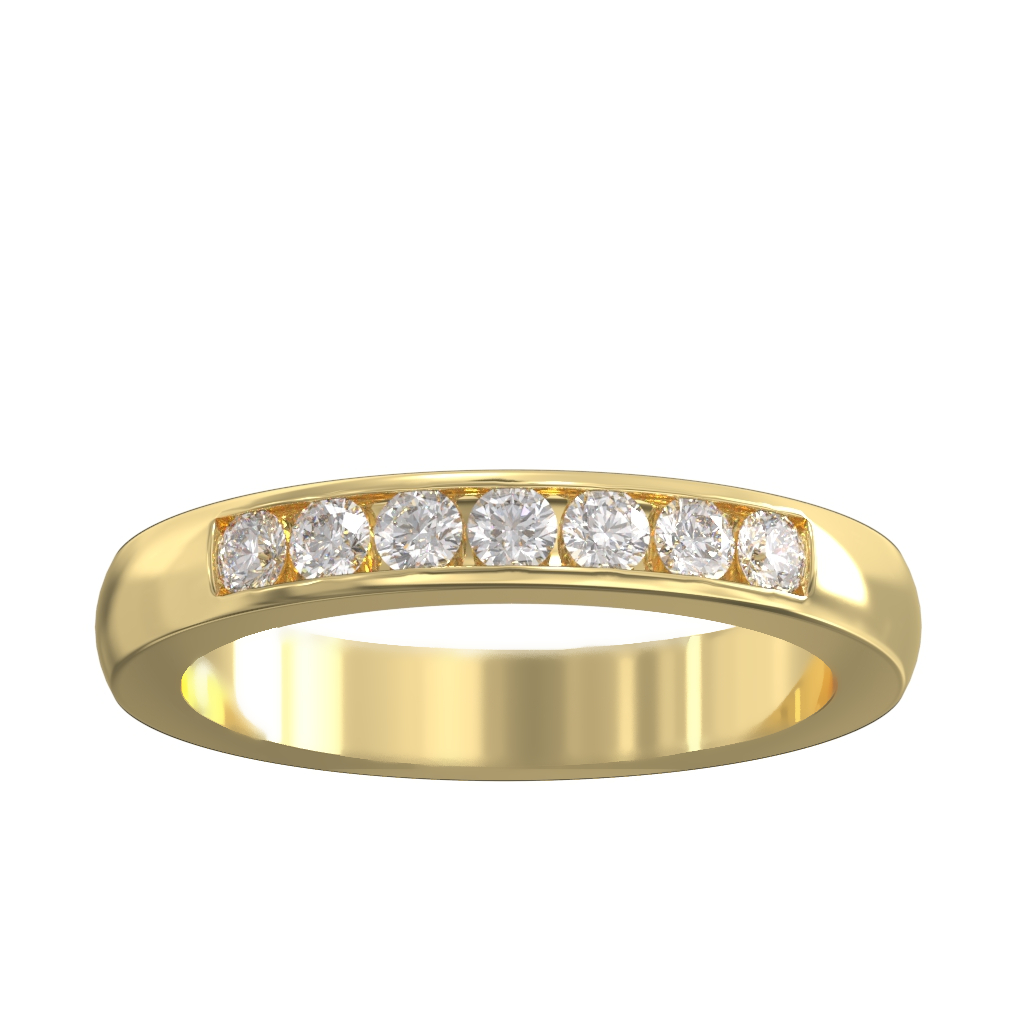 Channel Set Diamond Half Wedding/Eternity Ring 0.35ct