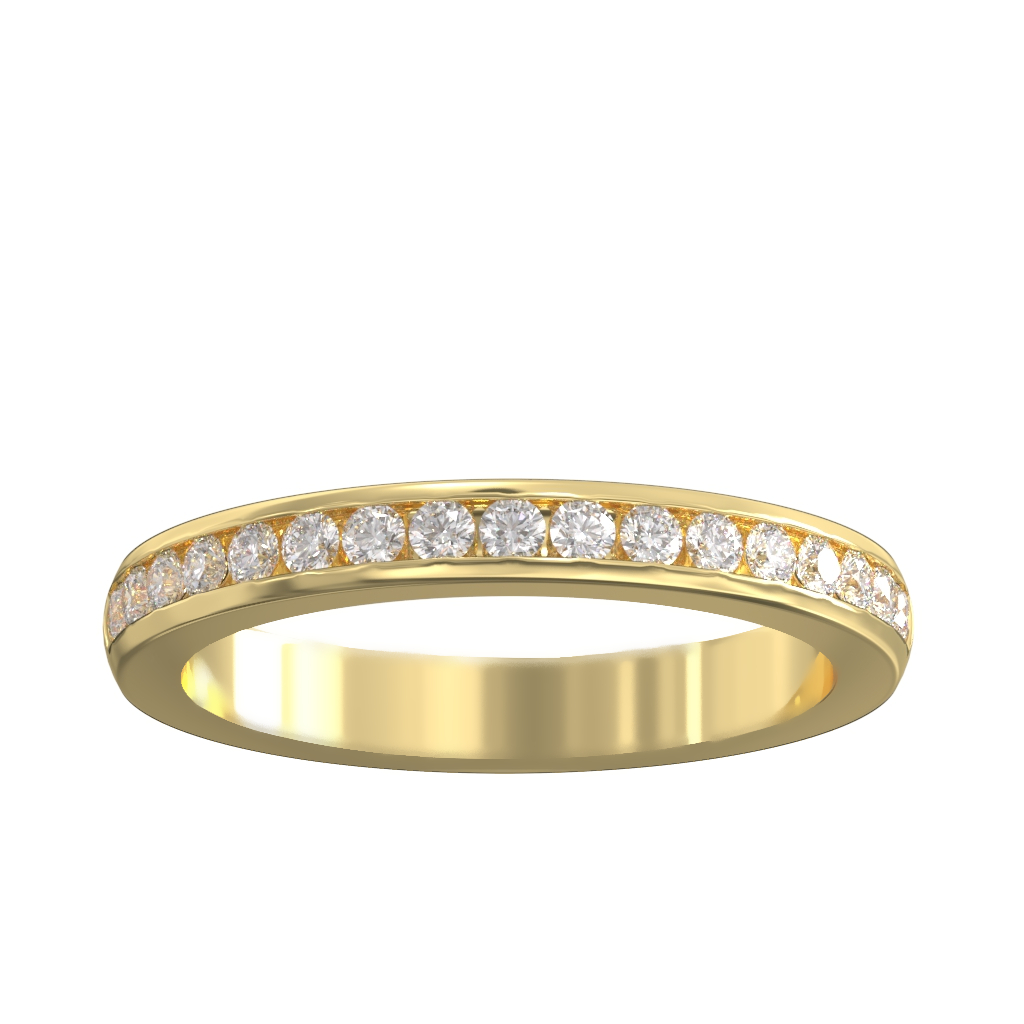 Channel Set Diamond Half Wedding/Eternity Ring 0.33ct