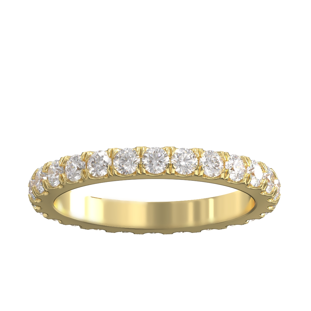 Cut Down Set Diamond Full Eternity Ring 1.25ct
