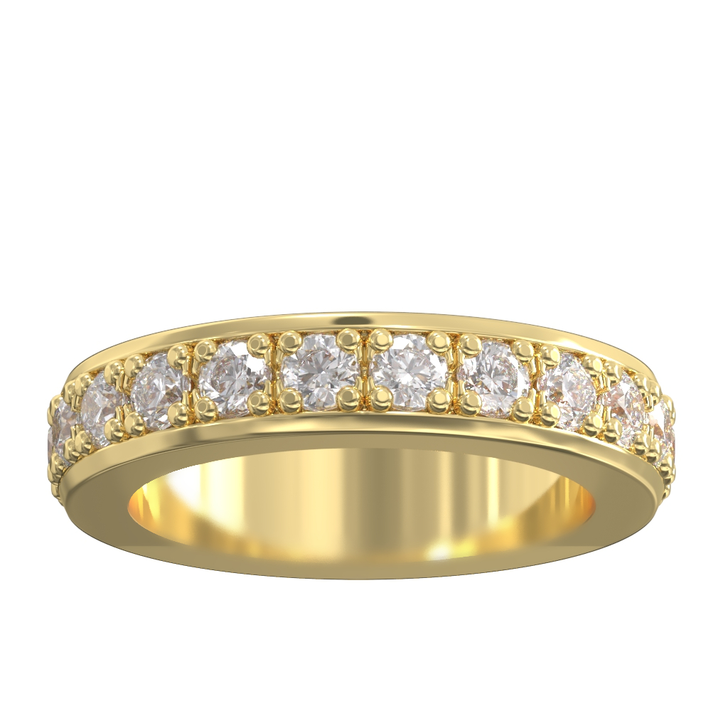 Pave Set Diamond Full Wedding/Eternity Ring 2.00ct