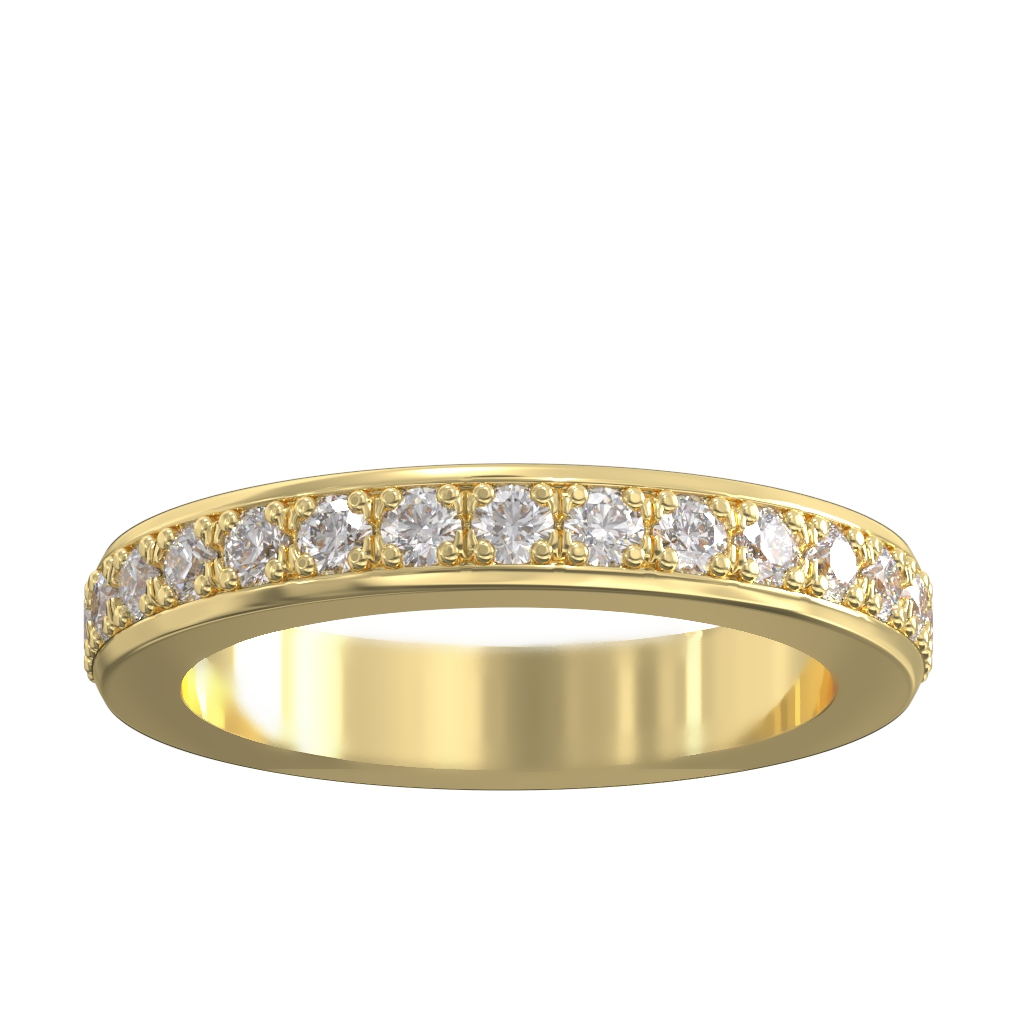 Pave Set Diamond Full Wedding/Eternity Ring 1.00ct