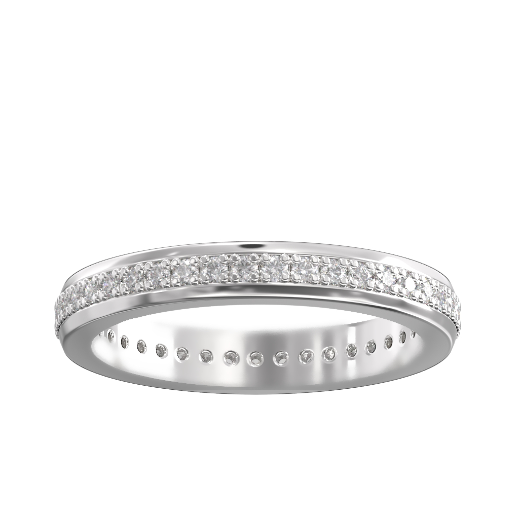 Pave Set Diamond Full Wedding/Eternity Ring 0.40ct 4 Pave Set Diamond Full Wedding/Eternity Ring 0.40ct - Image 4