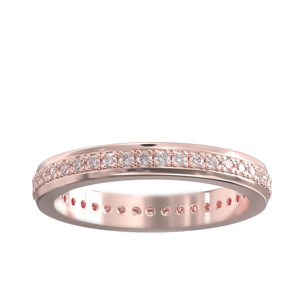 Pave Set Diamond Full Wedding/Eternity Ring 0.40ct 2 Pave Set Diamond Full Wedding/Eternity Ring 0.40ct - Image 2