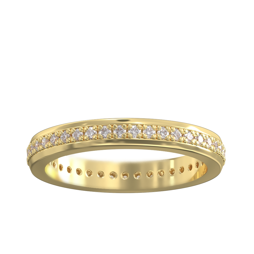 Pave Set Diamond Full Wedding/Eternity Ring 0.40ct