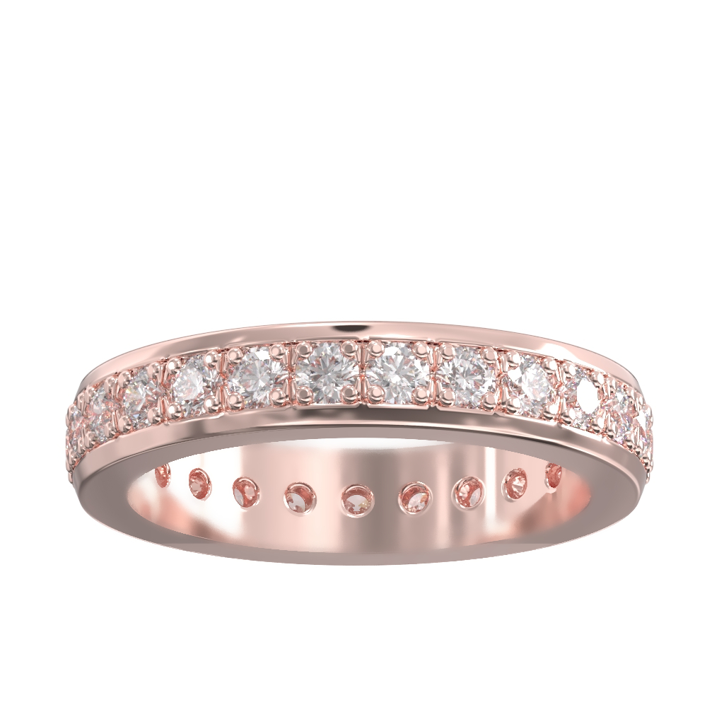 Pave Set Diamond Full Wedding/Eternity Ring 1.20ct 2 Pave Set Diamond Full Wedding/Eternity Ring 1.20ct - Image 2