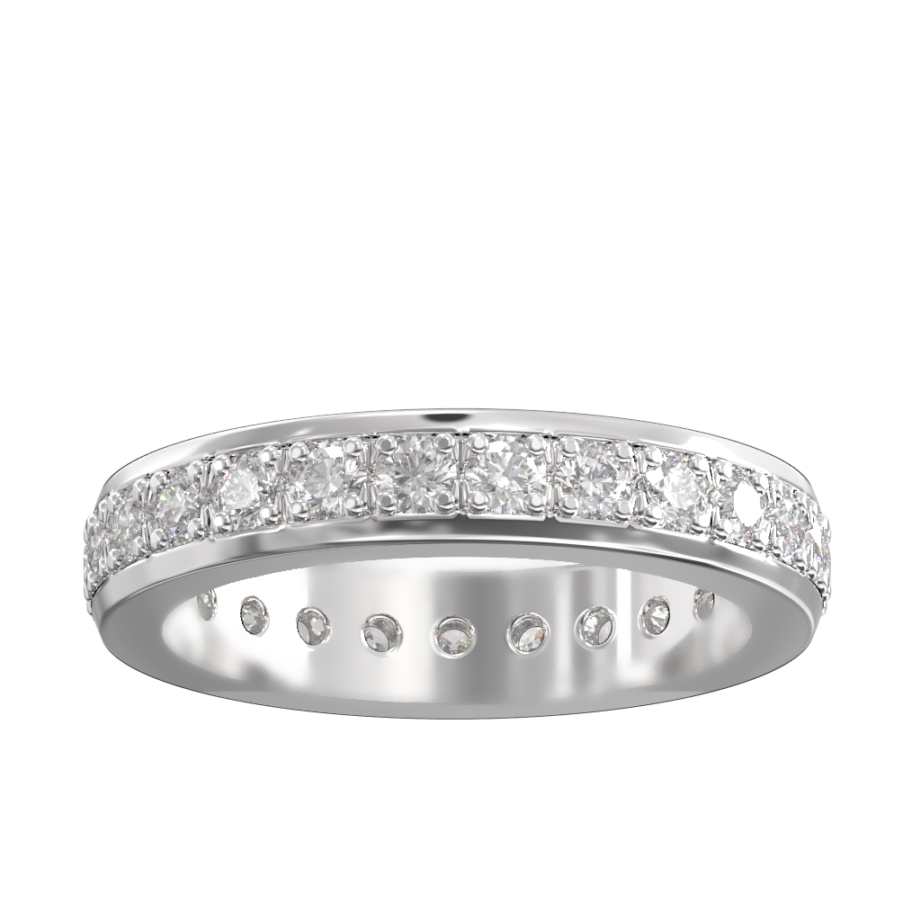 Pave Set Diamond Full Wedding/Eternity Ring 1.20ct 3 Pave Set Diamond Full Wedding/Eternity Ring 1.20ct - Image 3