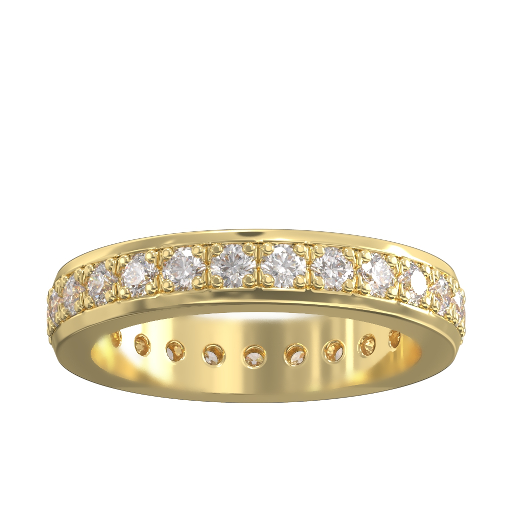 Pave Set Diamond Full Wedding/Eternity Ring 1.20ct