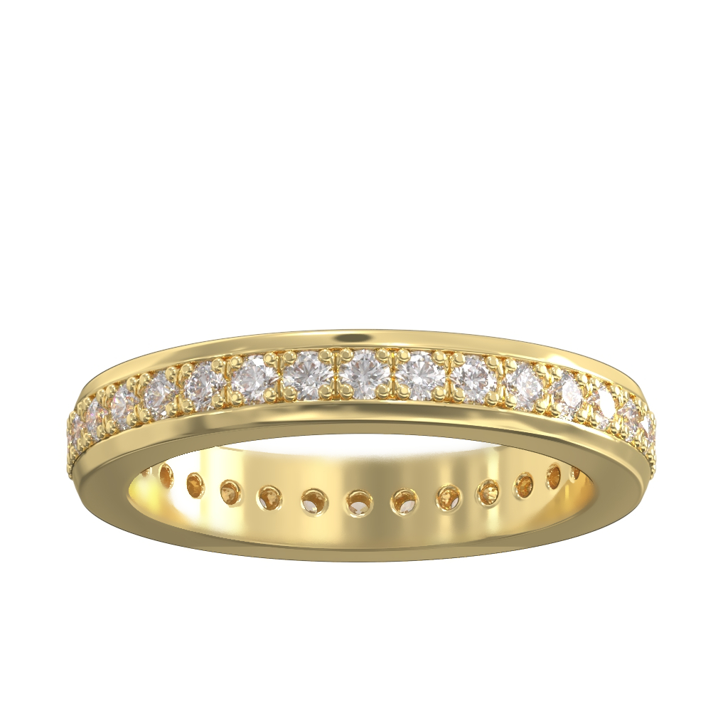 Pave Set Diamond Full Wedding/Eternity Ring 0.80ct
