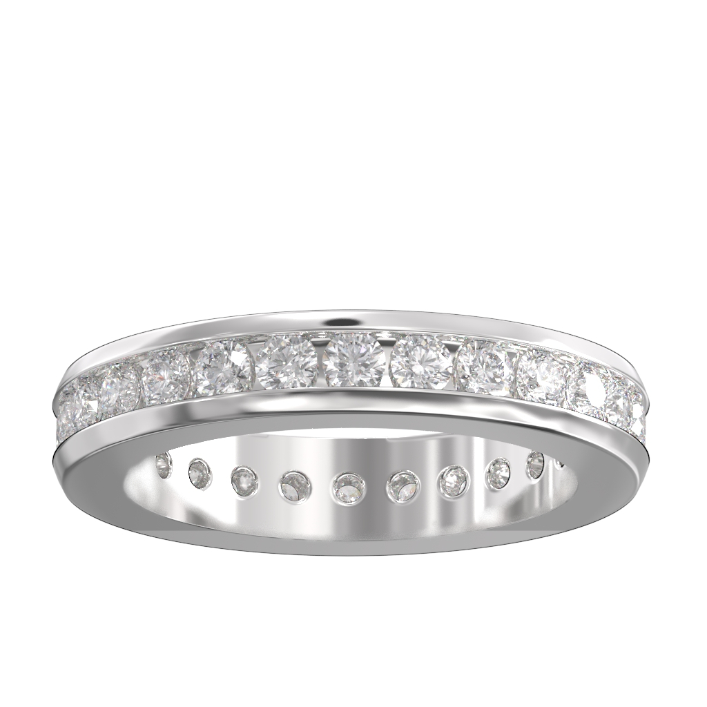 Channel Set Diamond Full Wedding/Eternity Ring 1.30ct 4 Channel Set Diamond Full Wedding/Eternity Ring 1.30ct - Image 4