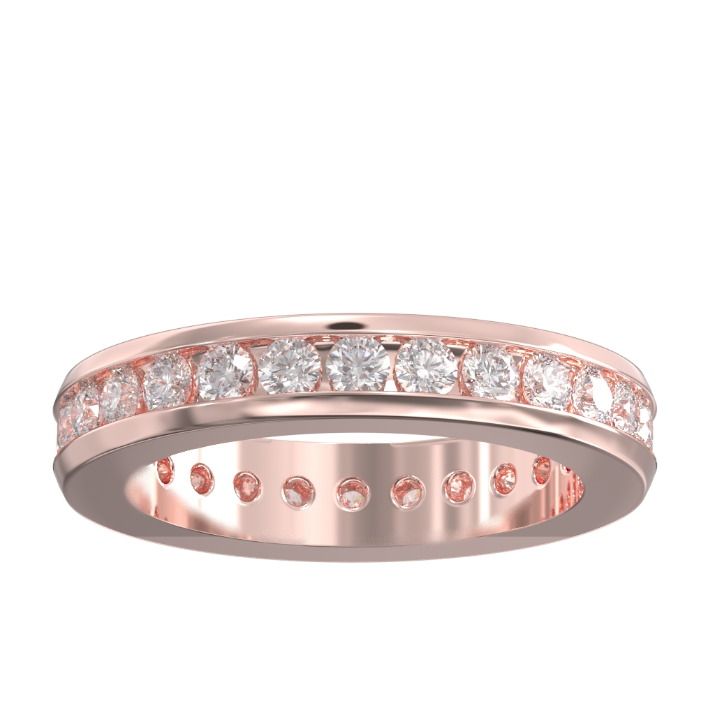 Channel Set Diamond Full Wedding/Eternity Ring 1.30ct 2 Channel Set Diamond Full Wedding/Eternity Ring 1.30ct - Image 2