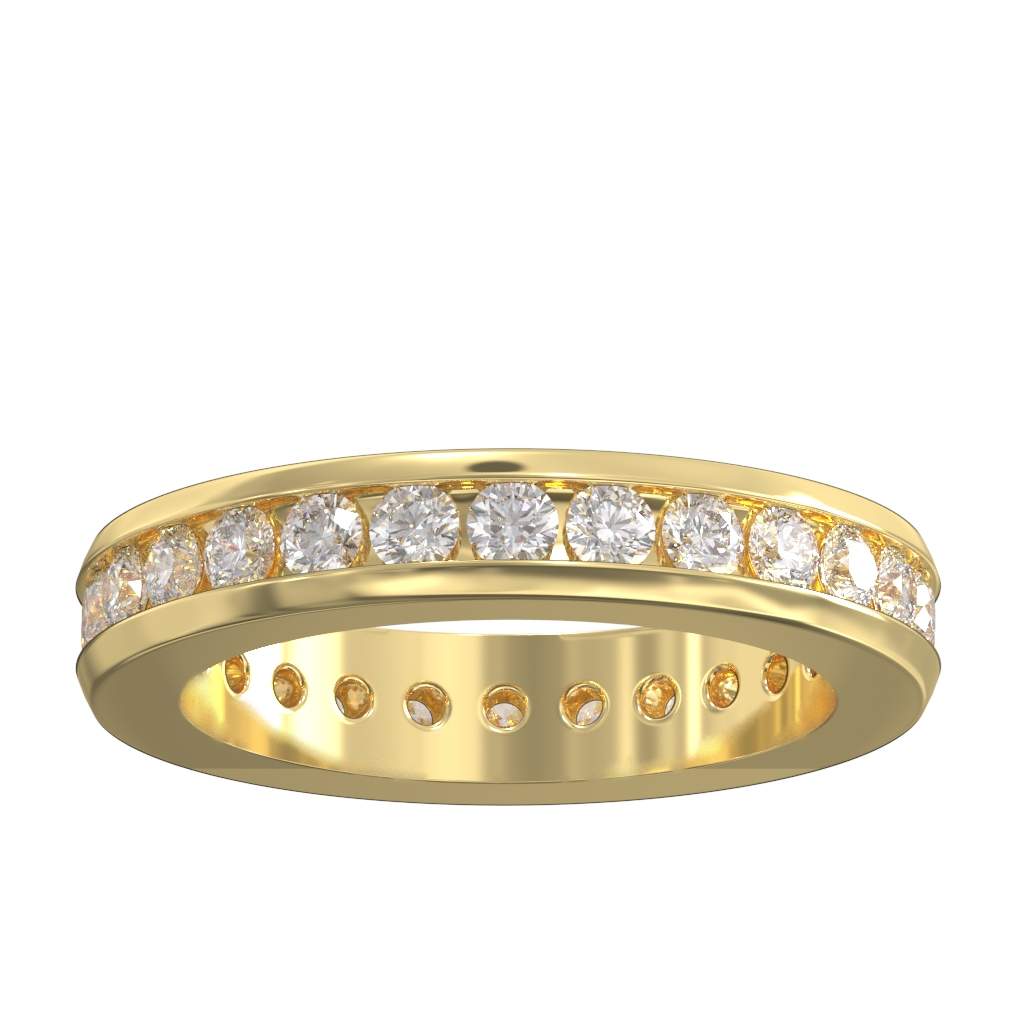 Channel Set Diamond Full Wedding/Eternity Ring 1.30ct