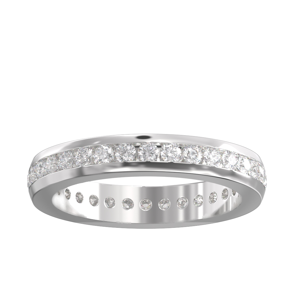 Channel Set Diamond Full Wedding/Eternity Ring 0.80ct 3 Channel Set Diamond Full Wedding/Eternity Ring 0.80ct - Image 3