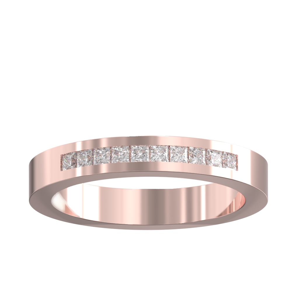 Channel Set Princess Diamond Half Wedding/Eternity Ring 0.25ct 2 Channel Set Princess Diamond Half Wedding/Eternity Ring 0.25ct - Image 2