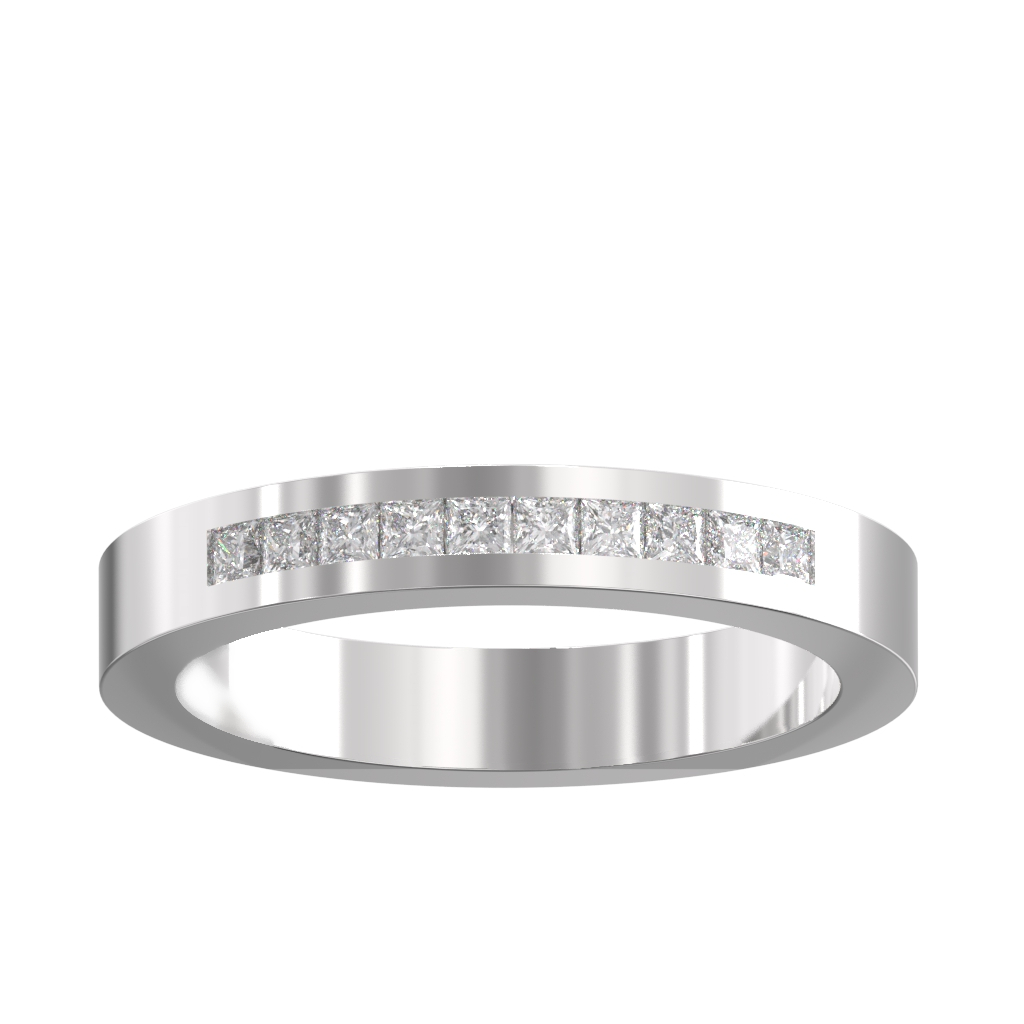 Channel Set Princess Diamond Half Wedding/Eternity Ring 0.25ct 3 Channel Set Princess Diamond Half Wedding/Eternity Ring 0.25ct - Image 3