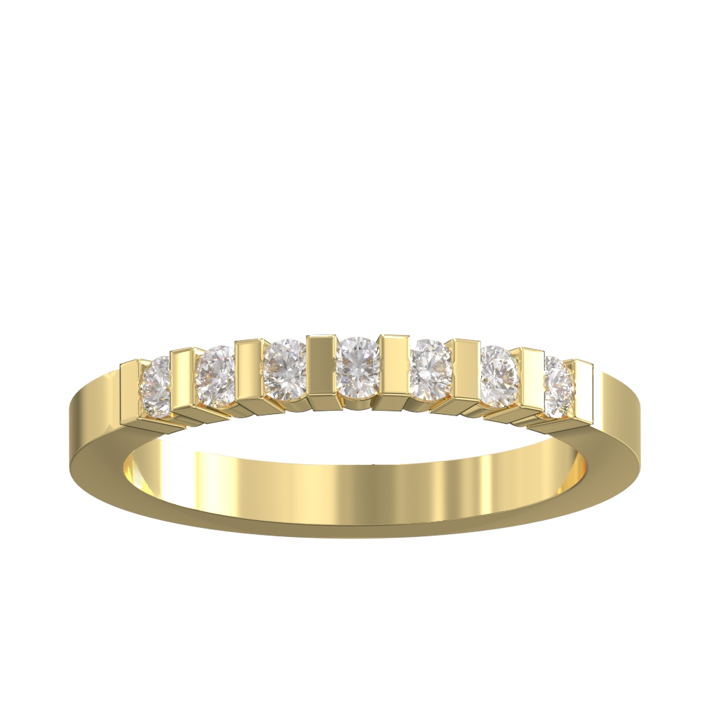 Bar Set Diamond Half Eternity Ring 0.33ct