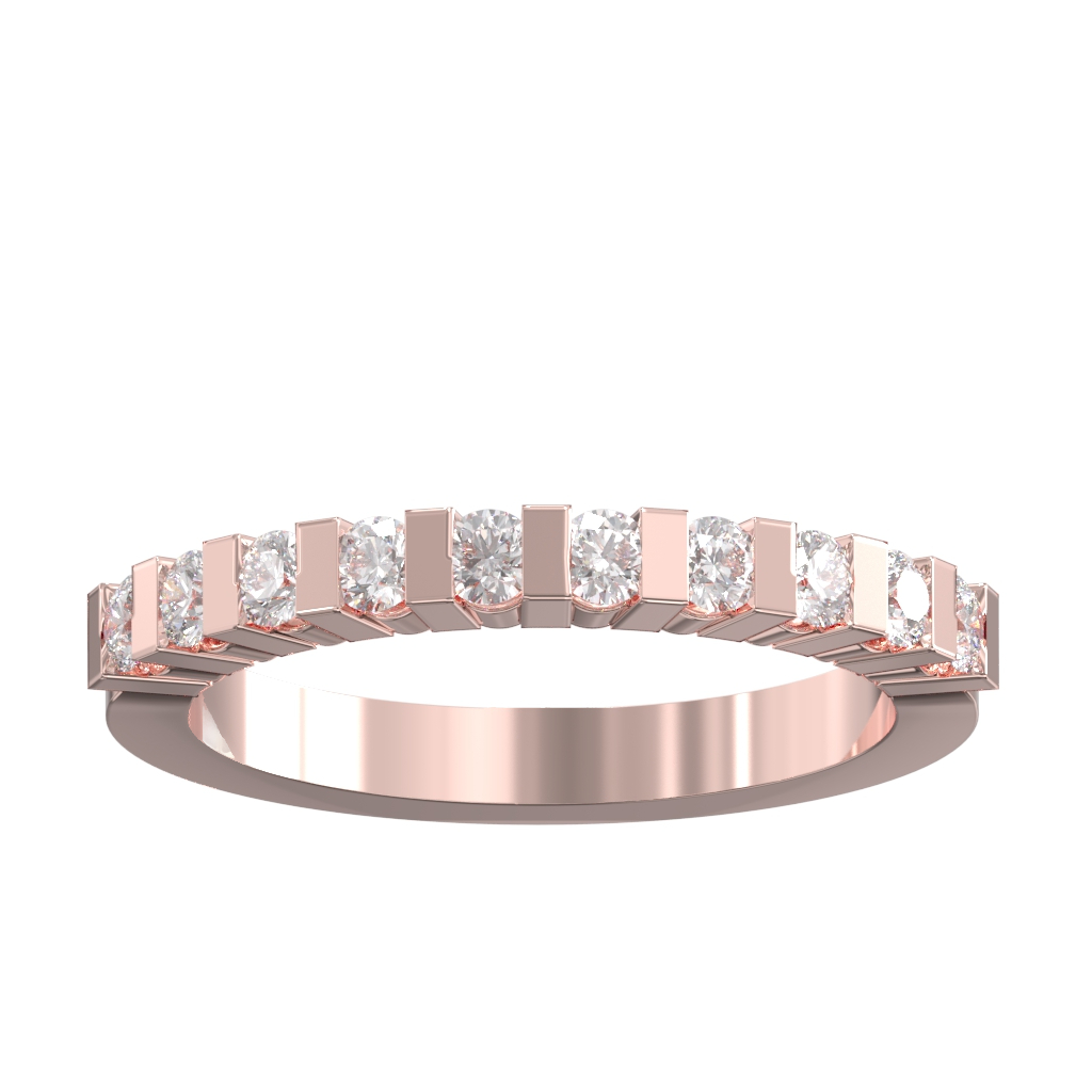 Bar Set Diamond Half Eternity Ring 0.50ct 2 Bar Set Diamond Half Eternity Ring 0.50ct - Image 2