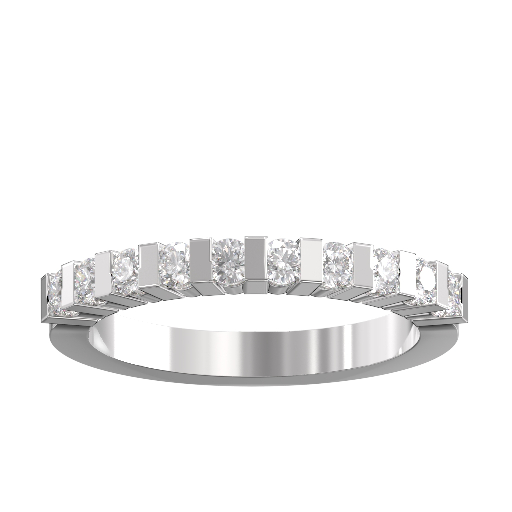 Bar Set Diamond Half Eternity Ring 0.50ct 3 Bar Set Diamond Half Eternity Ring 0.50ct - Image 3