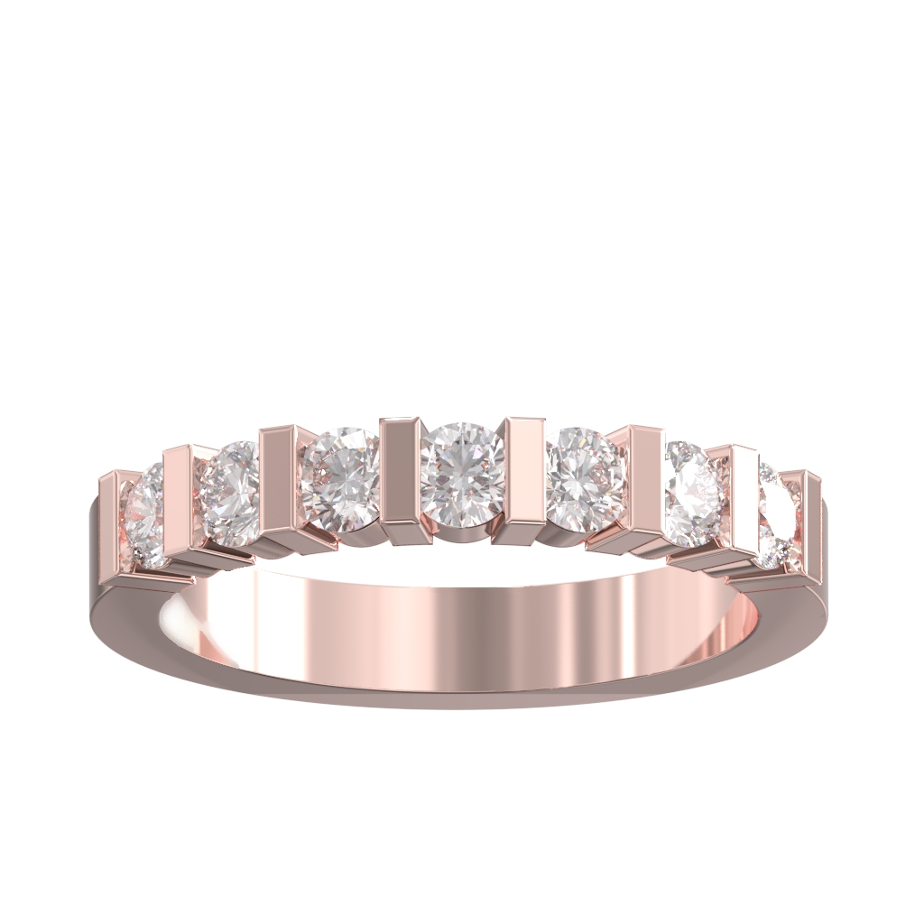 Bar Set Diamond Half Eternity Ring 0.75ct 2 Bar Set Diamond Half Eternity Ring 0.75ct - Image 2
