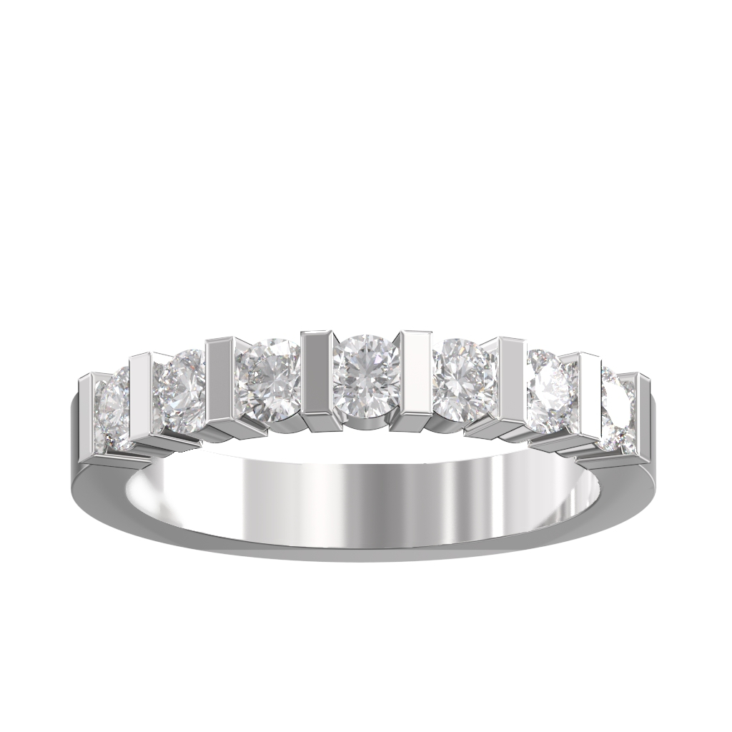 Bar Set Diamond Half Eternity Ring 0.75ct 3 Bar Set Diamond Half Eternity Ring 0.75ct - Image 3