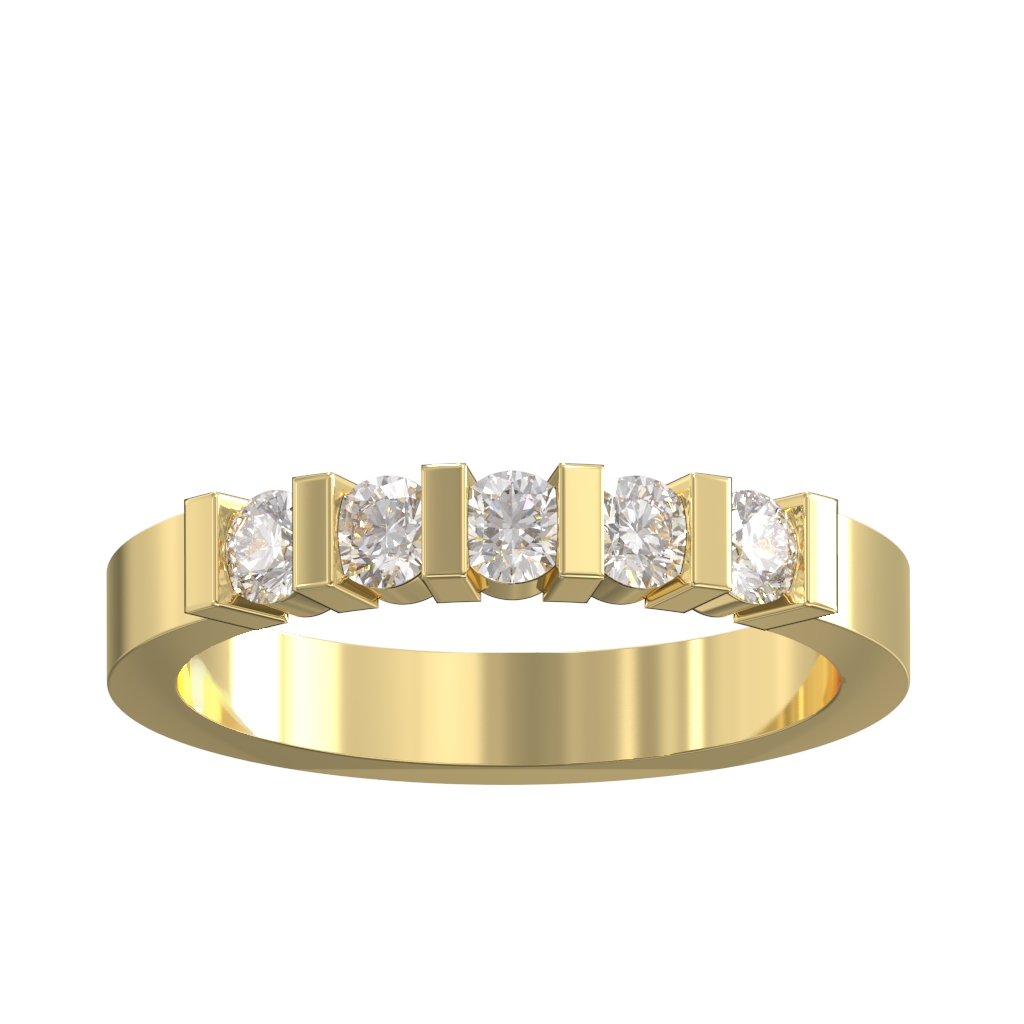 Bar Set Diamond Half Eternity Ring 0.50ct