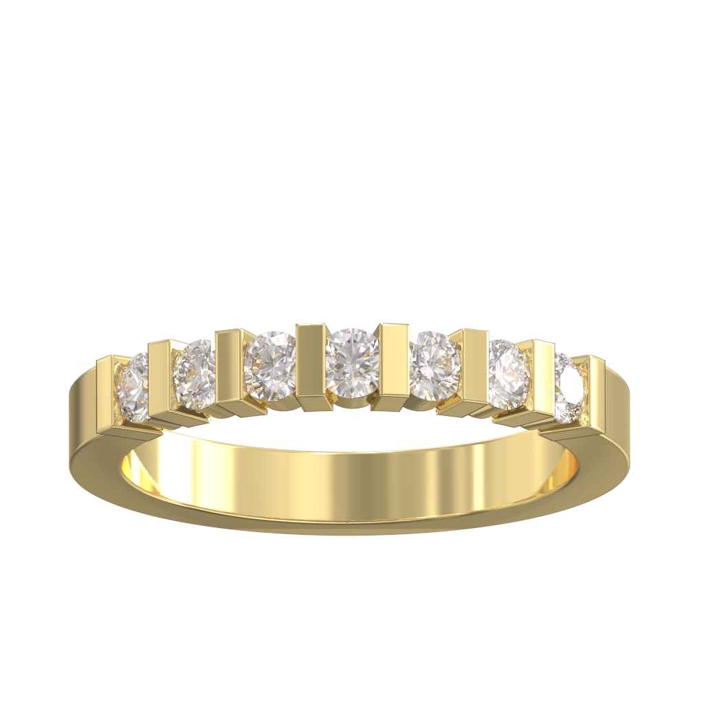 Bar Set Diamond Half Eternity Ring 0.50ct