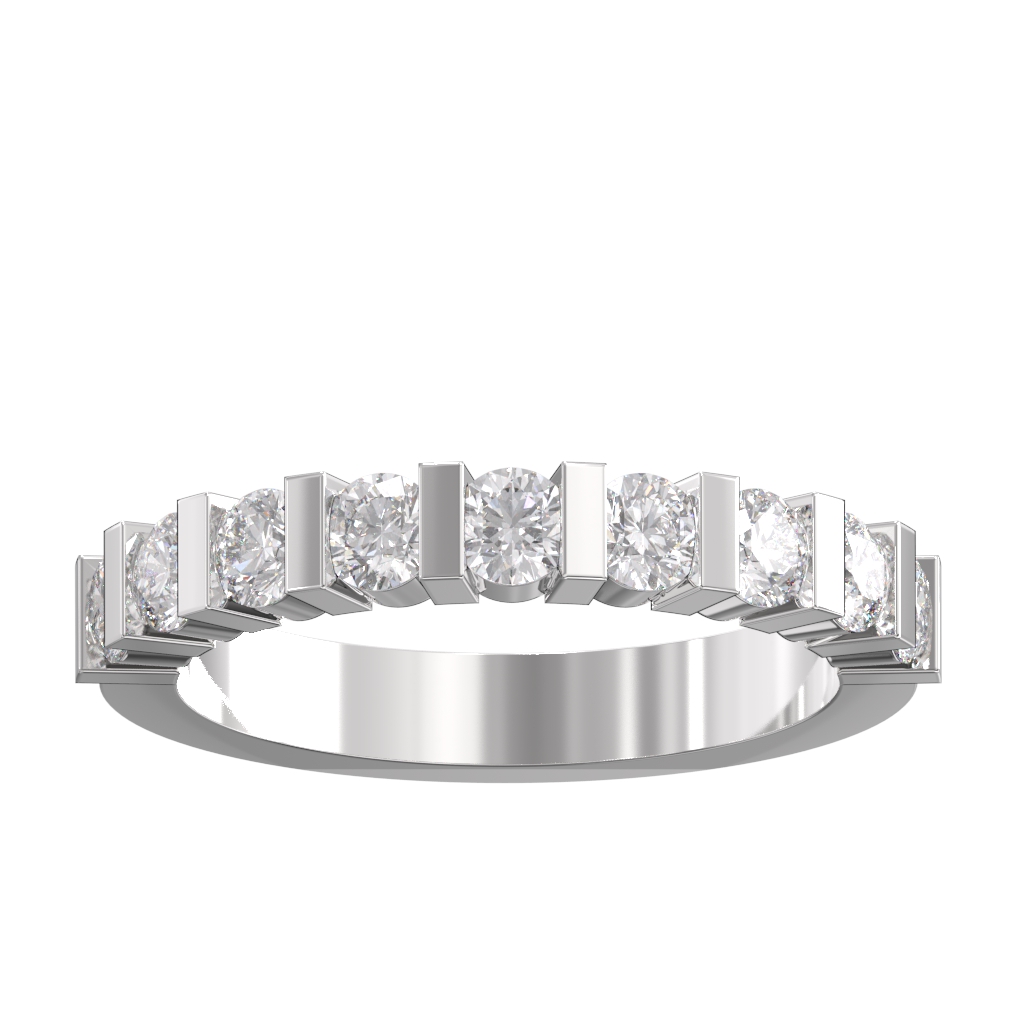 Bar Set Diamond Half Eternity Ring 1.00ct 4 Bar Set Diamond Half Eternity Ring 1.00ct - Image 4